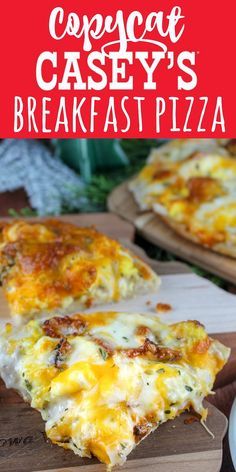 Individual Breakfast Pizza, Breakfast Recipes Family, Breakfast Pizza With Pizza Crust, Copycat Casey Breakfast Pizza, Breakfast Pizza Sauce Recipes, Cheese Sauce For Breakfast Pizza, Casey's Breakfast Pizza Copycat, Casey’s Breakfast Pizza Recipe, Freezer Breakfast Pizza