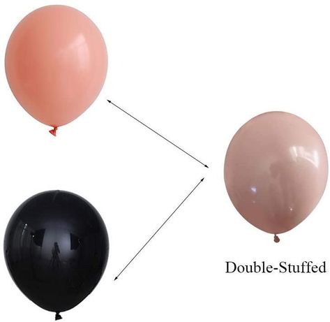 Pumpkin Balloon Centerpiece, Double Stuffed Balloon Combinations, Double Stuff Balloon Colors, Balloon Color Combinations, Double Layer Balloon, Blush Balloon Garland, Double Stuffed Balloons, Peach Balloons, Balloon Decorations Diy Tutorials