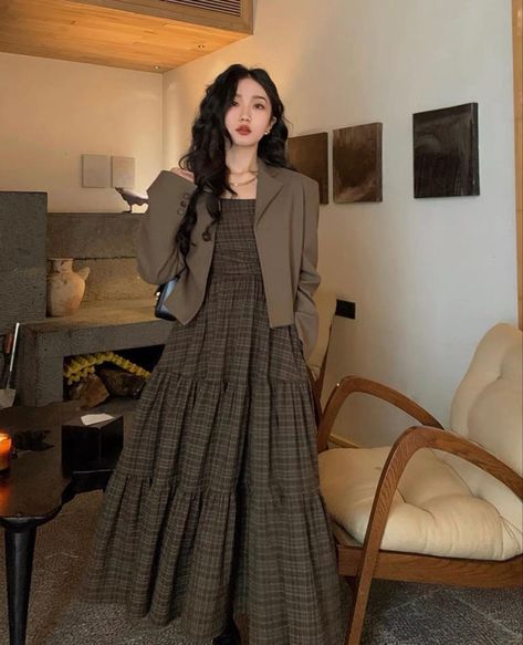 Korean Fashion Dress Winter, Modest Everyday Outfits, Japanese Fashion Dress, 일본 패션, Fashion Top Outfits, Modest Dresses Casual, Trendy Dress Outfits, Hijabi Outfits Casual, Everyday Fashion Outfits