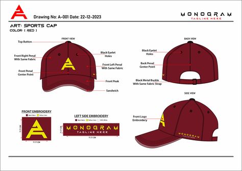 I will make a customized cap and hat tech pack with your details Hat Tech Pack, Tech Pack, Krispy Kreme, Cap Design, Landscape Design, Gif, Hats, Design, Landscape Designs