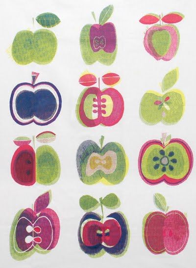 Apple Things Aesthetic, Illustrator Pattern Design, Colorful Objects, Apple Illustration, Apple Pattern, Apple Print, Apple Varieties, Coloured Paper, Apple Art