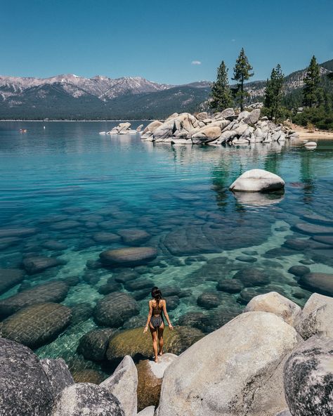 Cool Places In California, Sand Harbor Lake Tahoe, Lake Tahoe Map, Lake Tahoe Trip, Lake Tahoe Summer, Tahoe Trip, Tahoe City, Nevada Travel, Places In California