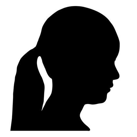 Woman Side Profile Face Silhouette | tethered_Emma_Finished_Silhouette_SMALL Side Face Silhouette, Women Side Profile, Side Profile Silhouette, Drawing Silhouette, Silhouette Face, Face Silhouette, Face Outline, Side Face, Female Face Drawing