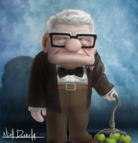 Disney/Pixars Up Carl Fredrickson by The-Avenged-Evil.deviantart.com on @deviantART People Cartoon, Film Up, Draw People, Disney Pixar, Pixar, Digital Painting, Feel Good, Film, Disney