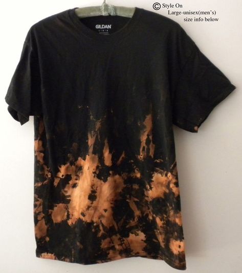 Dip Dye T Shirts, Black Flames, Ty Dye, Diy Tie Dye Shirts, Tie Dye Crafts, Diy Clothes Videos, Tie Dye Fashion, How To Tie Dye, Reverse Tie Dye