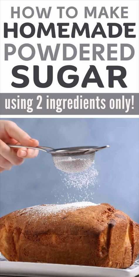 homemade powdered sugar sprinkled on bread What To Make With Powdered Sugar, How To Make Powdered Sugar, Substitute For Powdered Sugar, Diy Powdered Sugar, Sugar Free Powdered Sugar, Homemade Powdered Sugar, Homemade Baking Powder, Make Powdered Sugar, Baking Powder Recipe