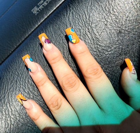 Nails inspired by BTS's Permission to Dance Pop Nails, Dance Nails, K Pop Nails, Nails Inspired, Inspired Nails, Permission To Dance, Really Cute Nails, Short Acrylic, Feel Beautiful