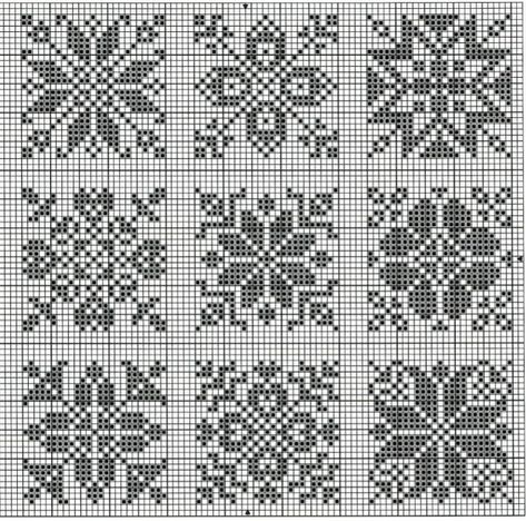 Fair Isle Charts Nordic, Womens Knitting Patterns, Fair Isle Knitting Patterns, Crochet Mandala Pattern, Cross Stitch Christmas Ornaments, Tapestry Crochet Patterns, Crochet Bookmarks, Pixel Pattern, Sewing Design