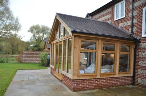 Sunroom Extension, Oak Framed Extensions, Timber Frame Porch, Renovation Exterior, Cottage Extension, Glass Porch, Oak Windows, Conservatory Design, Oak Frame House