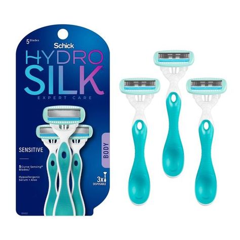 Schick Hydro Silk Sensitive Womens Disposable Razors, 3 ct, 5-Blade 🔥 TEN - No promo needed. 🔥 Go to 𝐖𝐚𝐥𝐦𝐚𝐫𝐭 (ad)ᅳ🔽 https://mavely.app.link/e/L1mzDf3duJb ✔︎ Prices are subject to change. Pic credit: Walmart MAY24 Interact to keep the deals in your feed! Razors For Women, Razor For Women, Travel Razor, Disposable Razor, Woman Shaving, Natural Contour, Shaving Razor, Moisturizing Serum, Personal Hygiene