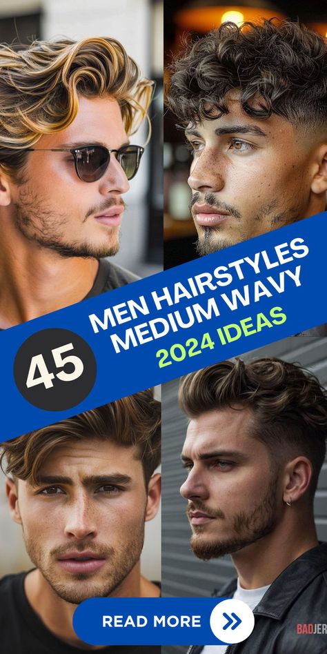 Discover 45 medium wavy hairstyles for men that offer the perfect balance between casual and chic. Add texture and movement to your hair with these ideas. 🌊💇‍♂️ #WavyHair #MensHairstyles #MediumHair Best Flow Hairstyles For Men, Men’s Hairstyle Long On Top, Men’s Hairstyles Messy Wavy, Men’s Hairstyles For Wavy Hair, Men’s Medium Short Hairstyles, Medium Haircut Men Wavy, Men’s Medium Length Wavy Hair, Men’s Long Hairstyles Wavy, Medium Wavy Haircuts Men