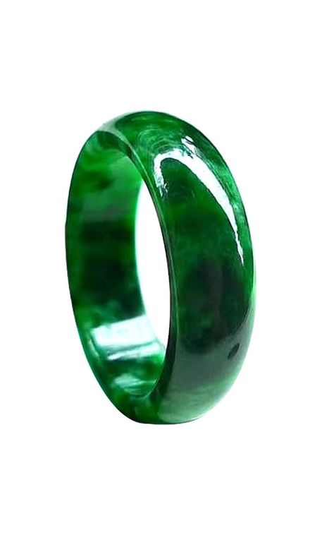 PRICES MAY VARY. Country as Labeled 【Material】Natural grade A green jade, undyed. This green jade ring is unisex. 【Beautiful Color】The jade ring is green, very gorgeous. These ring are very smooth and shiny in the light. When you hang them on a string and tap them lightly with a rock, glass or metal, they make a very crisp and beautiful sound. 【Size】Inner diameter is about US size 7-13, width: 4-6 mm, weight: 5.36g. 【Lucky Amulet】Jade can attract wealth and luck. Whether for yourself or as a tho Green Jade Ring, Mushroom Ring, Formal Clothing, Ring Elegant, Spiritual Energy, Jade Ring, Jade Bracelet, Gold Necklace Layered, Glass Rings