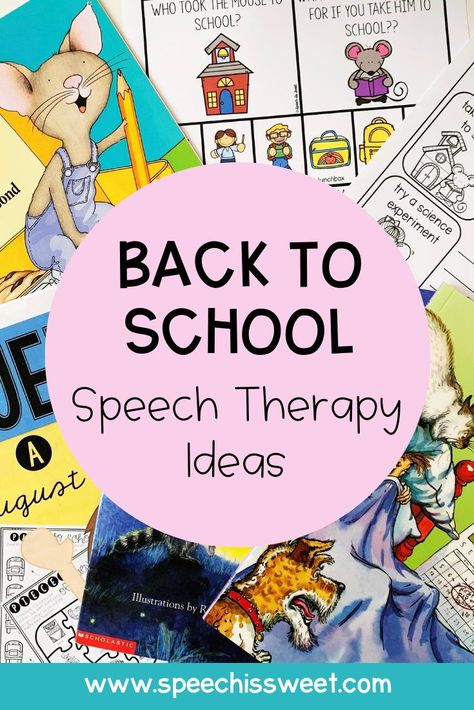 Looking for back to school speech therapy ideas? Take a look at the Speech is Sweet blog which features tons of ideas for back to school speech activities, book ideas to incorporate literacy into your speech and language sessions, and other fun back to speech activities and ideas for SLPs working with preschoolers and young children. Back To School Speech Therapy Activities, Preschool Speech Therapy Activities, Froggy Goes To School, Back To School Speech Therapy, Speech Therapy Organization, Speech Therapy Themes, Speech Therapy Ideas, Speech Therapy Activities Preschool, Ideas For Back To School