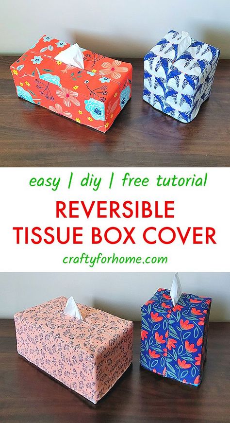 Red and blue flowery printed fabric for tissue box covers. Box Covers Diy, Crochet Tissue Box Cover, Diy Tissue Box Cover, Tissue Box Crafts, Kleenex Box Cover, Diy Sewing Gifts, Sewing To Sell, Scrap Fabric Projects, Kleenex Box