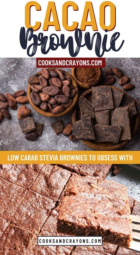 Craving Brownies? Try Our Easy 3 Ingredient Stevia Brownies! (because they're also low carb) - Cooks & Crayons Stevia Brownies, Nut Free Brownies, Stevia Desserts, Coconut Pound Cakes, Cocoa Brownies, Low Carb Brownies, Brownie Ingredients, Keto Brownies, Keto Food