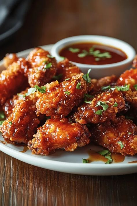 Siracha Chicken Wings, Crispy Air Fryer Chicken Wings, Crispy Air Fryer Chicken, Air Fryer Wings, Crispy Wings, Crispy Chicken Wings, Air Fryer Chicken Wings, Spicy Honey, Deep Frying