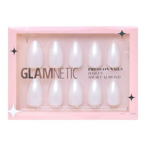 Glamnetic Press-On Women's Manicure Fake Nails - Hailey - 30ct - Ulta Beauty Best Summer Nail Color, Short Almond Nails, Nail Color Trends, Short Almond, Nail Pops, Nail Sets, Wedding Nails Design, Summer Nails Colors, Salon Style