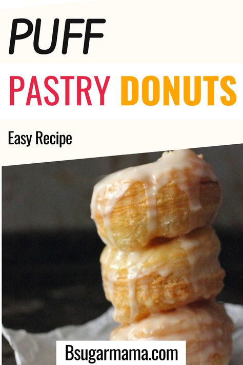 Glazed Donuts Recipe, Pastry Recipes Dessert, Puff Pastry Recipes Dessert, Pastry Puff, Pastries Recipes Dessert, Homemade Donuts Recipe, Puff Pastry Desserts, Six Sisters Stuff, Glazed Donuts