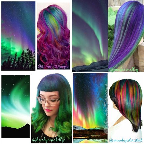 Space Hair Galaxy Hair Inspired by the Northern Lights hotonbeauty.com Northern Lights Hair, Light Color Hair, Space Hair, Light Inspiration, Hair Inspired, Galaxy Hair, Northern Light, Light Hair Color, The Northern Lights