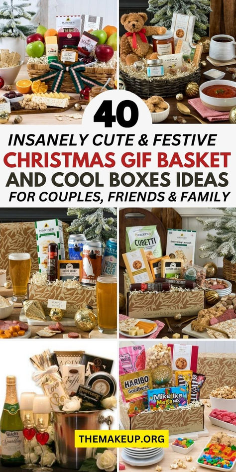 Best Christmas Gift Basket For couple, Friends, Coworkers & Family Christmas Ideas For Family Gifts, Christmas Gifts Basket Ideas, Couples Christmas Gift Basket Ideas, Couple Gift Exchange Ideas, Christmas Food Basket Ideas, Christmas Gift Basket For Family, Unisex Gift Basket Ideas For Adults, Friend Christmas Basket Ideas, Cozy Christmas Basket Gift Ideas