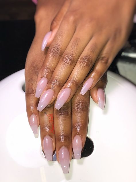 Natural Coffin Shape Nails, Translucent Pink Nails, Ballerina Acrylic Nails, Lip Colours, Work Nails, Short Square Acrylic Nails, Ballerina Nails, Square Acrylic Nails, Pedicures