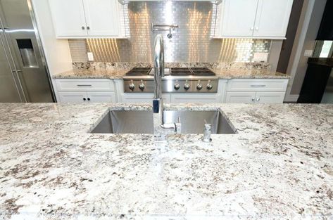 White Granite Kitchen Countertops, Dallas White Granite, Glacier White Granite, Affordable Kitchen Countertops, White Granite Countertops Kitchen, Cost Of Granite Countertops, Granite Kitchen Countertops, White Granite Kitchen, White Kitchen Cupboards