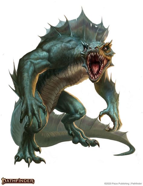 ArtStation - Fleshwarp Ghonhatine, Gunship Revolution Pathfinder Monsters, Reptilian Monster, Reptile Monster, Dungeon Monsters, Reptilian People, Dnd Creatures, Creature Ideas, Pathfinder 2e, Monster Ideas