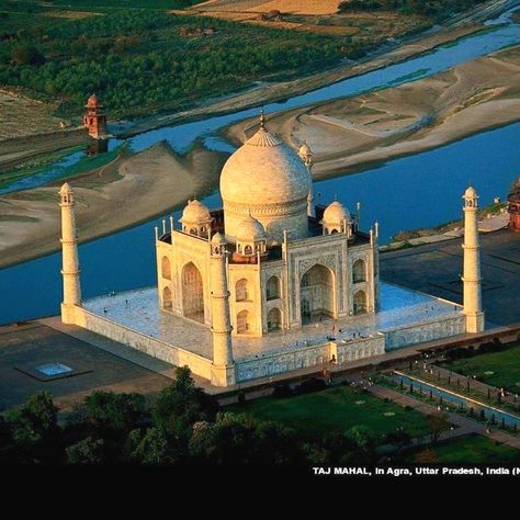 taj mahal aerial view | Taj Mahal ( aerial view) 7 World Wonders, Tac Mahal, تاج محل, New Seven Wonders, Taj Mahal India, India Images, The Taj Mahal, India Tour, World Photo