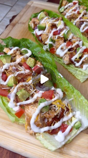 Chicken Bacon Ranch Lettuce Boats, Lettuce Boats Healthy, Grilled Chicken Lettuce Wraps, Lettuce Boat Recipes, Lettuce Wraps Chicken, Lettuce Boats, Lettuce Boat, Lettuce Wraps Healthy, Shrimp Lettuce Wraps