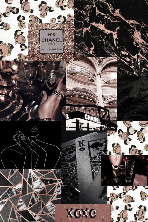 Rose Gold, Black, Cheetah Aesthetic Mood Board Collage Gold Aesthetic Wallpaper, Cheetah Aesthetic, Rose Gold Wallpaper Iphone, Black And Gold Aesthetic, Rose Gold Aesthetic, Gold Wallpaper Iphone, Aesthetic Rose, Gold Wallpaper Background, Parfum Chanel