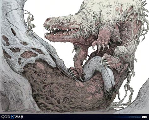 ArtStation - Nidhogg, Stephen Oakley Dela Longfish, Monster Artwork, Cool Monsters, Fantasy Beasts, 다크 판타지, Modelos 3d, Monster Concept Art, Fantasy Creatures Art, Fantasy Monster