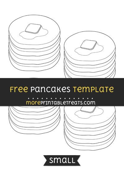 Free Pancakes Template - Small Pancake Printable Free, Breakfast Theme, Pajamas Party, Pancakes And Pajamas, Template Free Printable, Food Activities, Pancake Day, Computer Paper, Black And White Lines