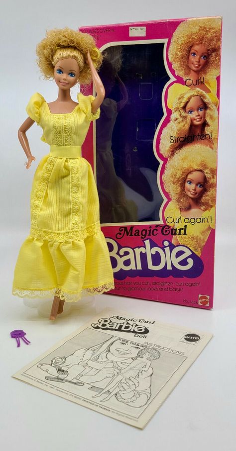 * WOW! VINTAGE MAGIC CURL BARBIE 1981 DOLL #3856 * | eBay Magic Curl Barbie, 1980s Barbie Dolls, 1970s Barbie, 80s Barbie, Original Barbie Doll, Vintage Doll Dress, 1980s Barbie, School Toys, 1970s Toys