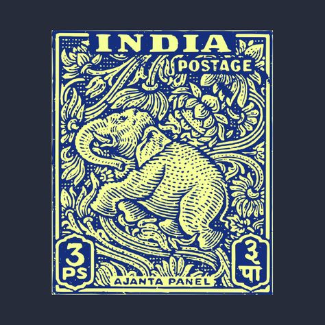 Indian Aesthetic Stickers, Indian Vintage Aesthetic, Vintage Explorer Aesthetic, India Illustration, Stamp Graphic, Stickers Books, Indian Retro, Postage Stamp Design, Indian Illustration