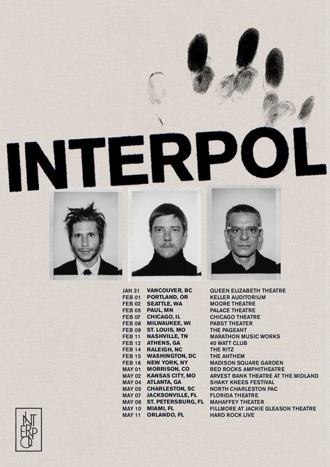 Interpol Poster, Band Tour Poster, Poster Moodboard, Mini Zine, Poster Women, Concert Poster Design, Tour Poster, Music Artwork, Don Juan