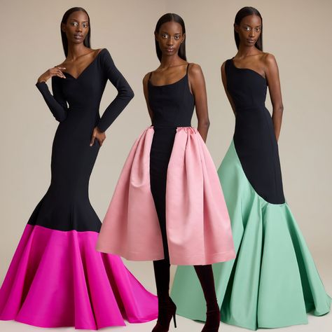 Elegant Evening Color Block Dress, Luxury Chic Color Block Dresses, Luxury Asymmetrical Dress With Gathered Skirt, Plus Size Runway Fashion Haute Couture, Plus Size Coture Haute Couture, Greta Constantine, Minimalist Gown, Alternative Dress, Robes Glamour