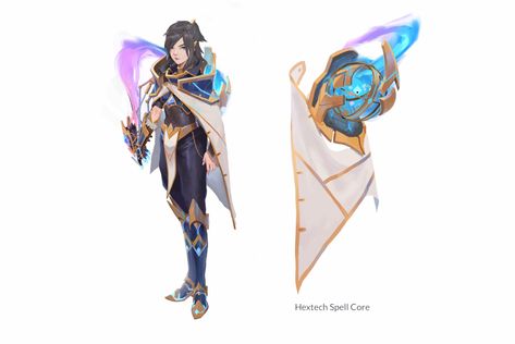 ArtStation - Hextech Arcane Mage (League Fan Concept), Pao Yong Hextech Arcane, Arcane Mage, Overwatch Hero Concepts, Wow Of Warcraft, Fantasy Classes, Concept Art Character, Character Reference, High Fantasy, Character Design Male