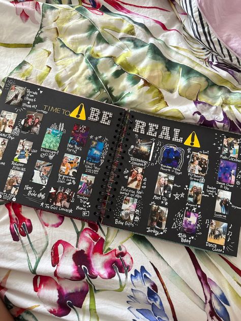 Bereal Scrapbook, Senior Scrapbook Ideas, Senior Year Scrapbook, School Memories Scrapbook, Kule Ting, Sleepover List, Friend Scrapbook, School Scrapbook, Summer Scrapbook