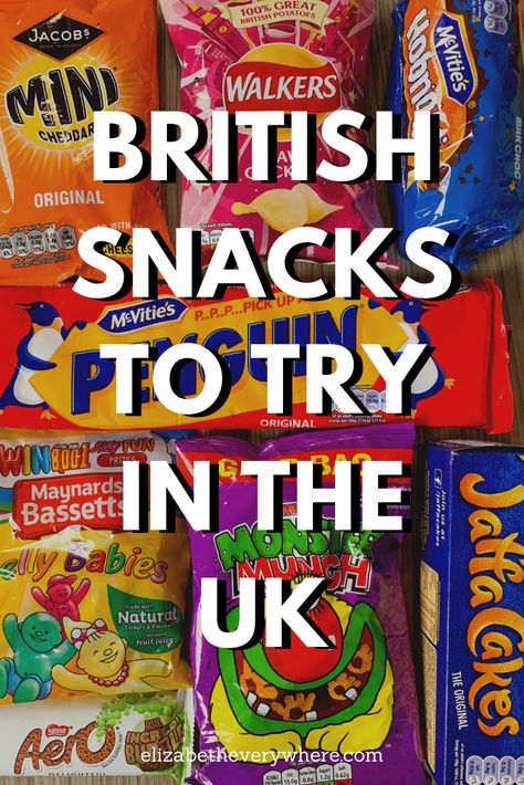 English Snacks, Prawn Cocktail Crisps, Famous Chocolate Brands, British Snacks, Snacks To Try, British Candy, Gummy Snacks, Wine Gums, Uk Video