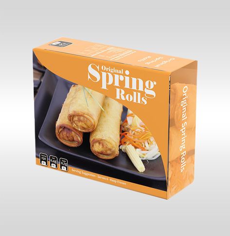 If you want to do branding of your spring roll, then use spring roll packaging that enhances your spring roll in the market. CP Food Boxes offers spring roll packaging to provides great usability with easy to carry spring roll at anyplace. If you want to get this premium-quality spring roll packaging to promote your brand in the food market, consider us at CP Food Boxes. Spring Rolls Packaging, Spring Roll Packaging, Dr Food, Packing Box Design, Frozen Food Packaging, Roll Packaging, Food Boxes, Anime Earrings, Labels Design