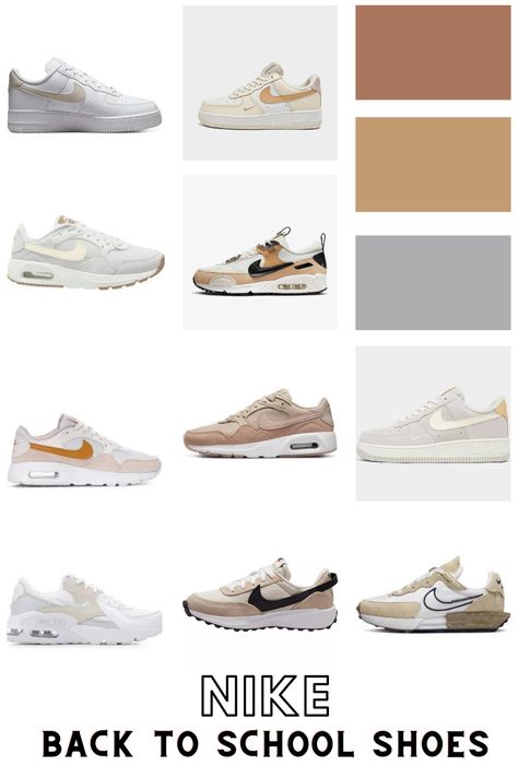 Neutral Aesthetic, Running Shoes, Nike Air Jordan, Air Max, Air Force 1, Best Shoes 2022, It girl, Classic Shoes, street style, High school outfits, middle school tips, hairstyles for school, trendy outfits, oversized clothes, baggy jeans, preppy style, trendy shoes, nails, Shoe inspo sneakers, Nike Shoes Women, Nike Shoes girls, Aesthetic shoes, trendy shoes sneakers, Bestie, Twin Flame, middle school outfits, Oversized Clothes, Back To School Shoes, Middle School Outfits, Nike Shoes Girls, High School Outfits, Trendy Shoes Sneakers, Shoe Inspo, Aesthetic Shoes, School Shoes