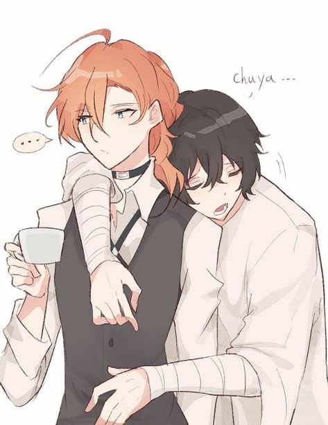 Dazai X Chuuya Fanart Fluff, Soukoku Fluff Fanart, Sokouku Fanart, Sskk Fanart, Soukoku Fluff, Skk Fanart, Soukoku Art, Soukoku Fanart, Deadpool Funny