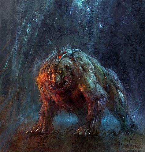 Conceptual Artwork, Zombie Monster, Fantasy Monster, Modern Fantasy, Dragon Drawing, Bear Art, Fantasy Illustration, Realistic Drawings, Creature Design