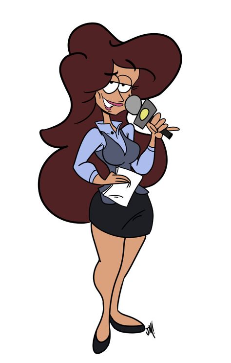 Shandra Jimenez. A REAL reporter by Jose-Miranda News Reporter Costume, News Reporter Outfit, Disney Females, Pacifica Northwest, Alex Hirsch, Characters Cartoon, Comedy Cartoon, Gravity Falls Fan Art, News Reporter