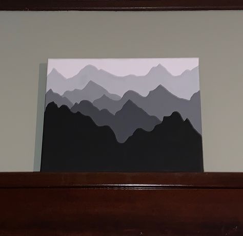 Mountain landscape #acrylicpainting #canvaspainting #mountains Mountain Shadow Painting, Shadow Painting, Triangle Art, Mountain Canvas, Oil Pastel Drawings, Mountain Paintings, Acrylic Canvas, Pastel Drawing, Mountain Landscape