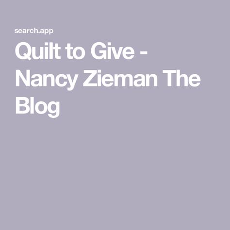 Quilt to Give - Nancy Zieman The Blog Community Service Projects, Bernina Sewing Machine, Nancy Zieman, Signature Quilts, Applique Quilt Patterns, Applique Quilt, New Neighbors, Pbs Kids, Panel Quilts