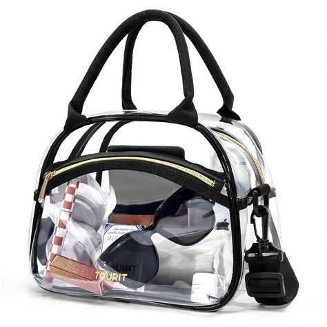 PRICES MAY VARY. Clear Bag Stadium Approved: Made of thick and ultra-clear PVC material that is durable and waterproof. This clear lunch bag weighs only 0.77 lbs which makes it the most reliable tote bag you can bring to work, and almost anywhere Stadium Security Approved: Transparent Bag design to avoid time-consuming and cumbersome inspections at sporting events. This Bag meets stadium security guidelines and is suitable for different events such as football games, college stadiums, parks, and Clear Lunch Bag, Food Containers Lunch, Lunch Boxes For Women, Clear Stadium Bag, Clear Backpack, Stadium Bag, Bag Transparent, Clear Tote Bags, Transparent Bag