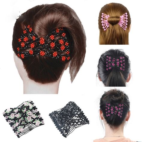 Type: Hair Combs Type: Women Headwear Style: Retro/Fashion/Formal Style: Fashion Size: About 10.5cm Season: Spring/Summer/Autumn Pattern Type: Geometric Occasion: Party/Wedding/Birthday/Gift Material: Polyester Material: Wood/Bead/Plastic Item Type: Headwear Gender: Women/Womens/Girl/Girls/Lady/bridal Gender: WOMEN Department Name: Adult Color: 7 Color . The Haimeikang Hair Magic Comb Clip is a versatile hair accessory designed for women. This elegant hairpin features a beaded flower barrette th Hair Magic, Hair Comb Clips, Hair Accessories Collection, Athletic Hairstyles, Women's Headwear, Hair Combs, Bridal Hair Pins, Accessories Diy Jewelry, Women's Hair