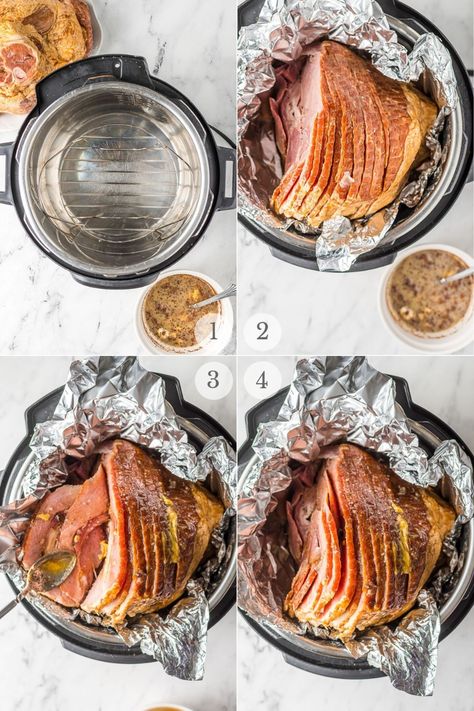 How to Make Instant Pot Ham | Boulder Locavore® Easter Ham Instant Pot, Spiral Ham In Instant Pot, Ham In Instant Pot, Ham Instant Pot, Instant Pot Ham Recipe, Cooking Spiral Ham, Instant Pot Ham, Spiral Cut Ham, Ham Salad Recipes