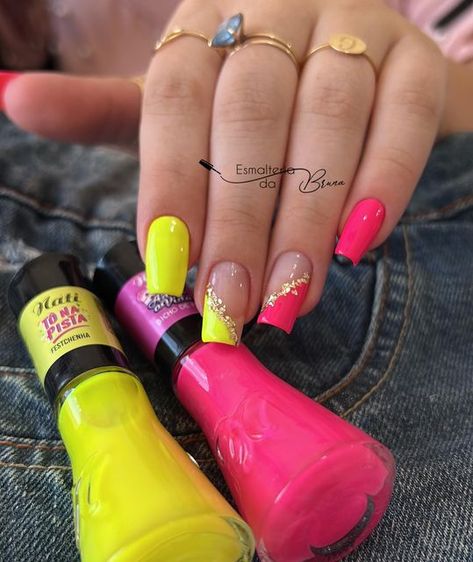 Carnival Nails, Nail Pink, Nail Salon Design, Stylish Nails Designs, Summery Nails, Glam Nails, Neon Nails, Simple Nail Designs, Prom Nails